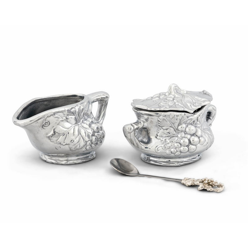 Arthur Court Grape 3-Piece Sugar/Creamer Set