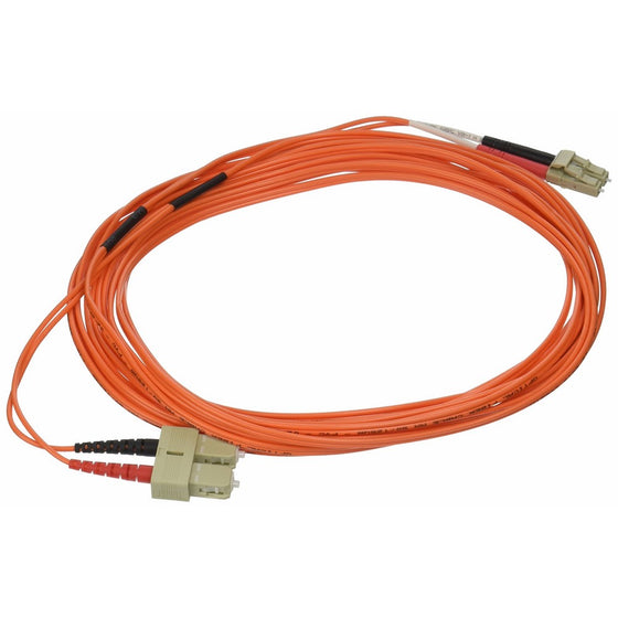 C2G/Cables to Go 33019 LC-SC50/125 OM2 Duplex Multimode PVC Fiber Optic Cable, Orange (6 Meter)