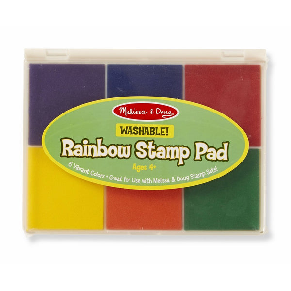 Melissa & Doug Rainbow Stamp Pad - 6 Washable Inks