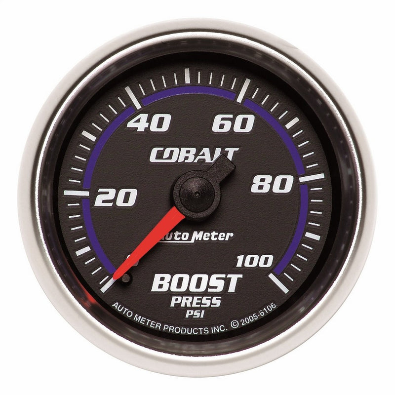 Auto Meter 6106 Cobalt 2-1/16" 0-100 PSI Mechanical Boost Gauge