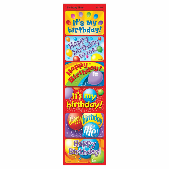 TREND enterprises, Inc. Birthday Time Large Applause STICKERS, 30 ct.