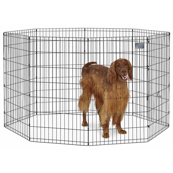 MidWest Foldable Metal Exercise Pen/Pet Playpen, 24" W x 42" H