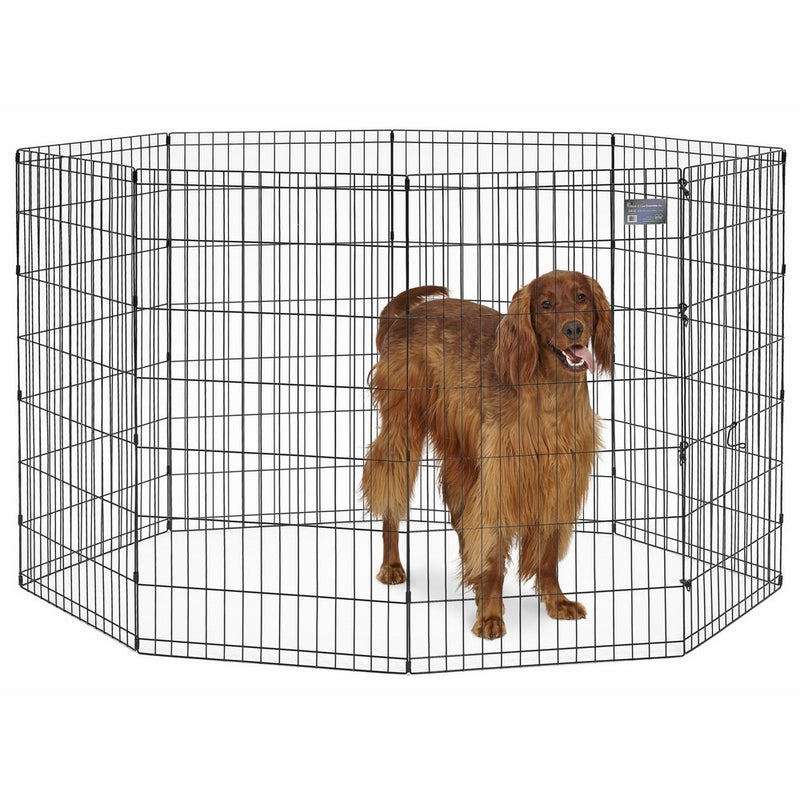 MidWest Foldable Metal Exercise Pen/Pet Playpen, 24" W x 42" H