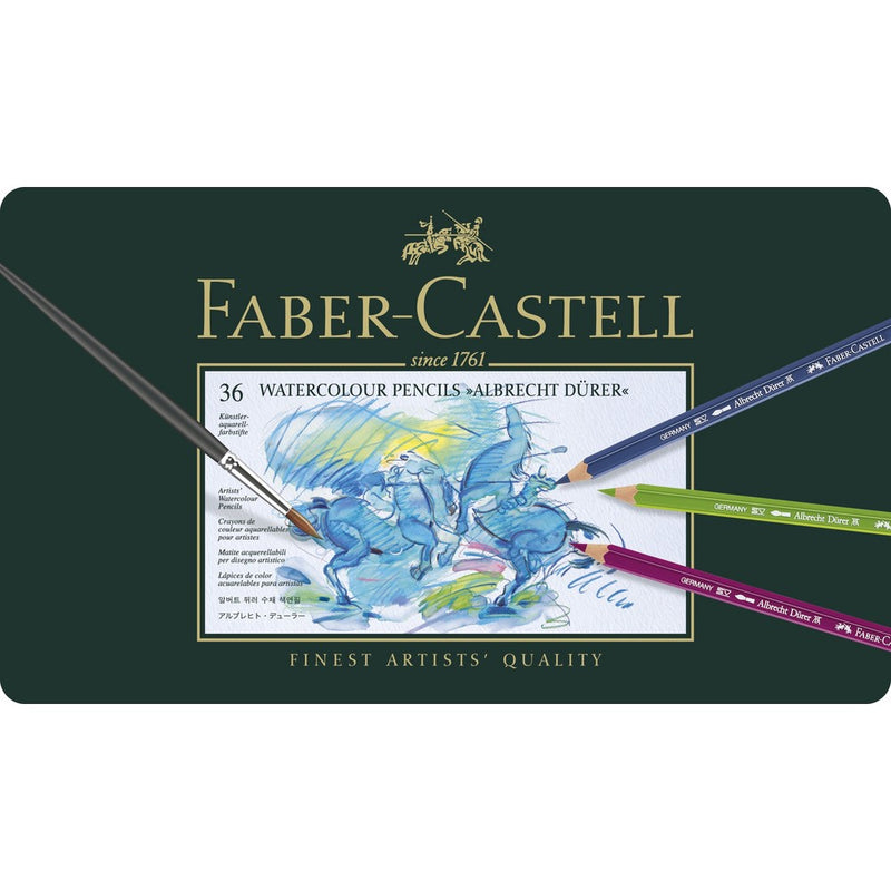 Faber-Castel FC117536 Albrecht Durer Artist Watercolor Pencils In A Metal Tin (36 Pack), Assorted