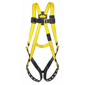 MSA 10072488 Workman Harness with Back D-ring, Tongue Buckle Leg Straps and Qwik-Fit Chest Strap, X-Large