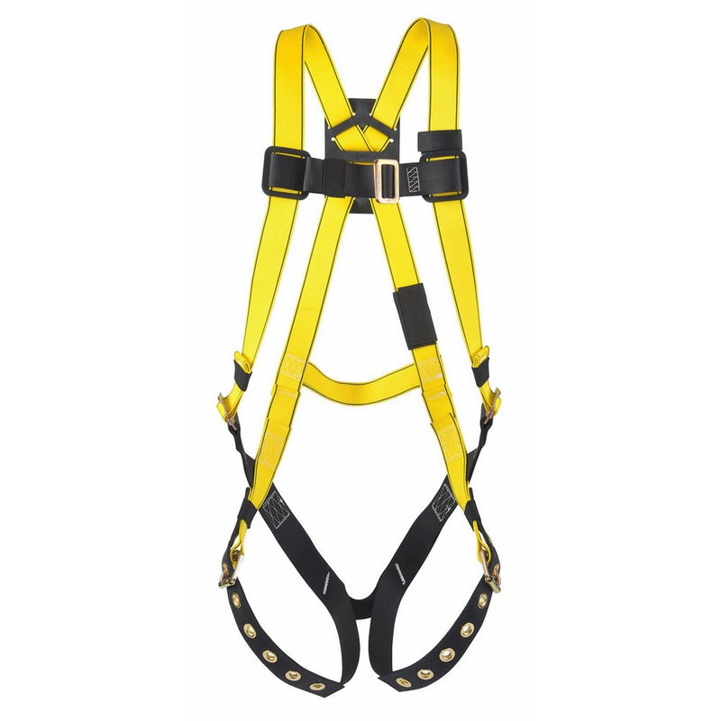 MSA 10072488 Workman Harness with Back D-ring, Tongue Buckle Leg Straps and Qwik-Fit Chest Strap, X-Large