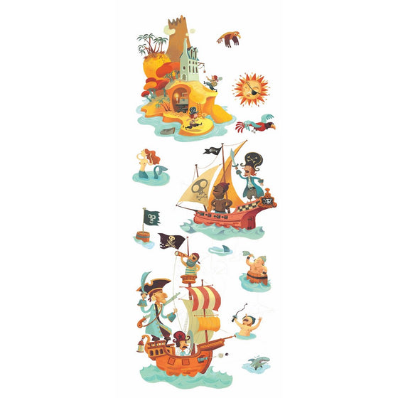 Treasure Island Re Positionable Wall Stickers