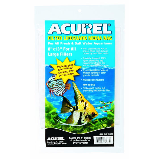 Acurel LLC Filter Drawstring Lifeguard Media Bag, 8-Inch by 13-Inch