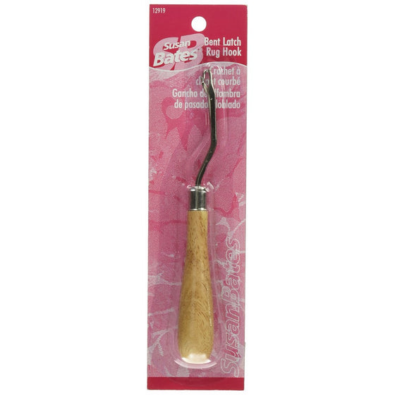 Susan Bates Bent Latch Hook with Wood Handle, 6.25-Inch