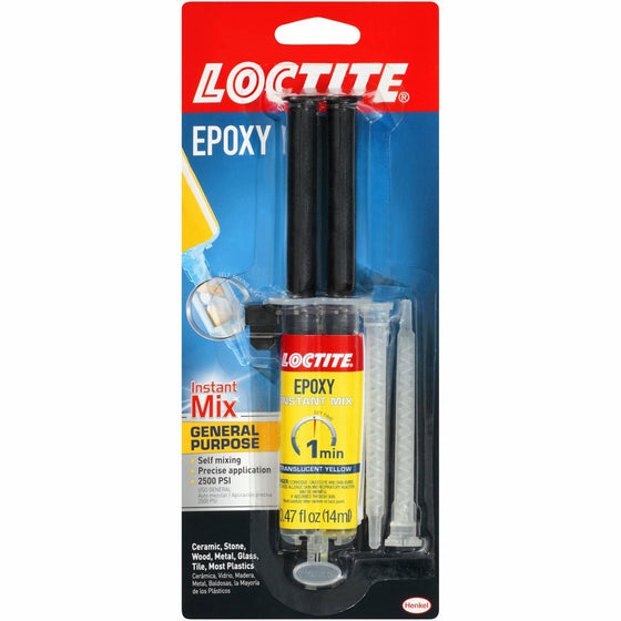 Loctite Epoxy One Minute Instant Mix 0.47-Fluid Ounce Syringe (1366072)