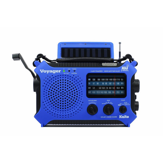 Kaito KA500BU 5-Way Powered Emergency AM/FM/SW Weather Alert Radio, Blue