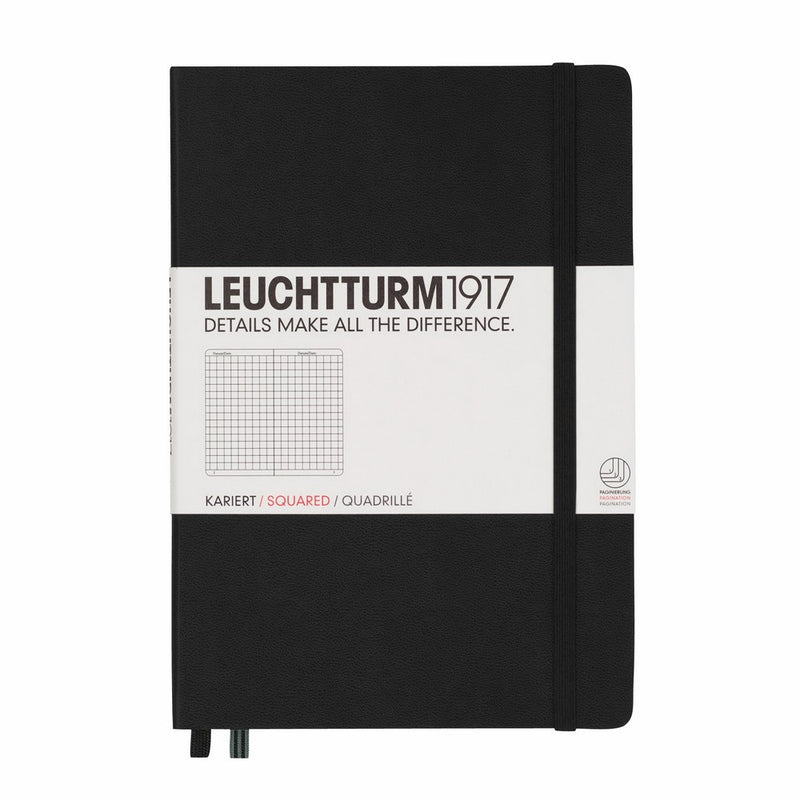 Leuchtturm1917 Classic Hardcover Squared Medium Notebook Black