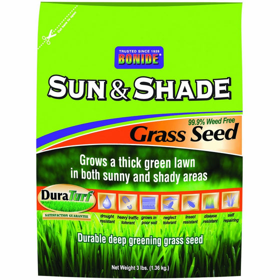 Bonide 60224 Sun and Shade Grass Seed, 7-Pound