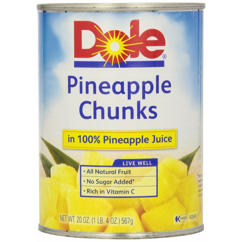 Dole Pineapple Chunks in Juice, 20-Ounce (Pack of 24)