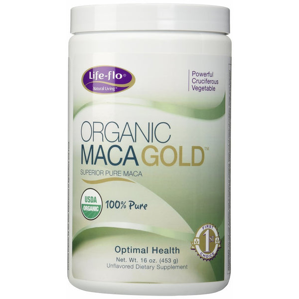 Life-Flo Maca Organic Nutritional Supplements, Gold, 16 Ounce