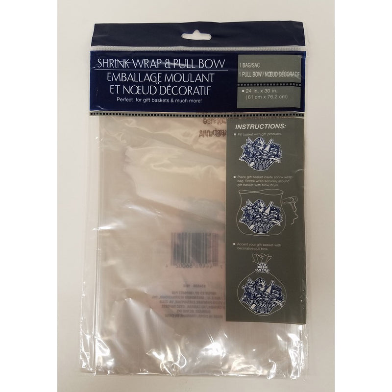 Shrink Wrap Bag with Pull Bows
