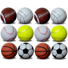 1 dozen GBM Golf assorted sports balls