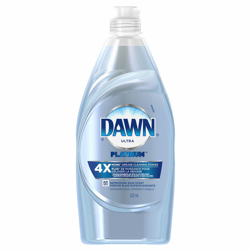 Dawn Platinum Power Clean Dishwashing Liquid Dish Soap, Refreshing Rain, 18 oz