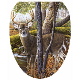 Toilet Tattoos, Toilet SeatCover Decal,Deer Creek, Size Elongated