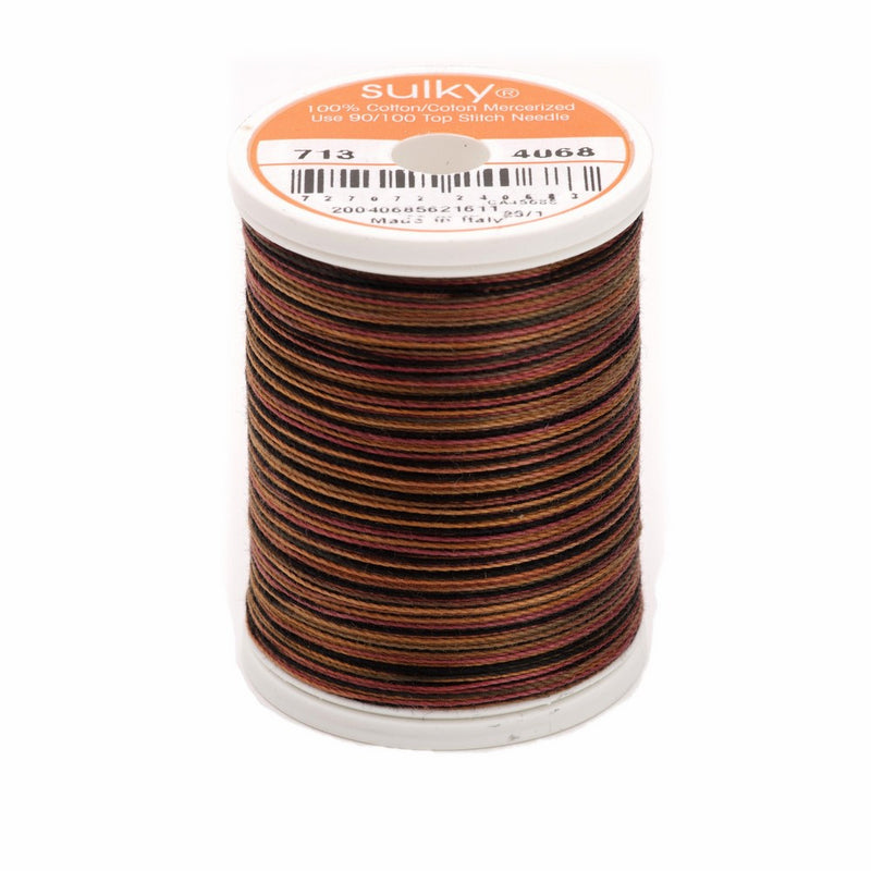Sulky 713-4068 12-Weight Cotton Blendable Thread, 330-Yard, Dark Chocolate