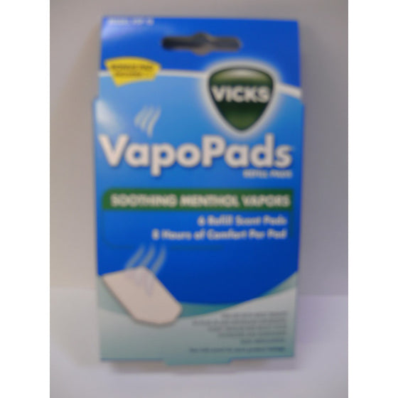 Vicks VSP19 Soothing Menthol Scent Pads 6 Count