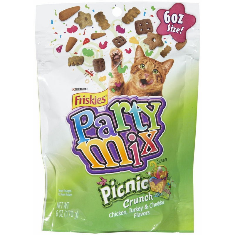 Purina Friskies Party Mix Cat Treats Picnic Crunch,6oz