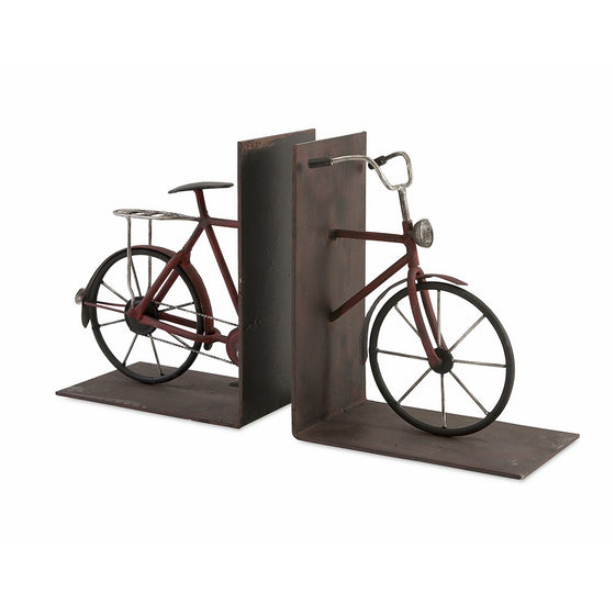 Imax 74435-2 Renee Bicycle Book Ends, Set of Two