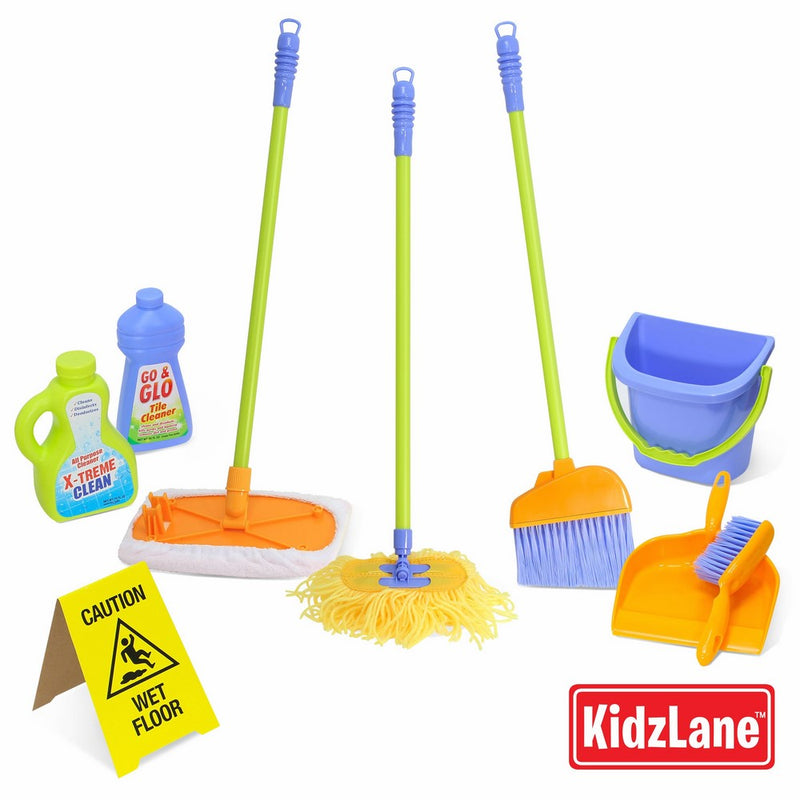 Kidzlane Kids Cleaning Set for Toddlers Up to Age 4. Includes 6 Cleaning Toys Housekeeping Accessories. Hours of Fun & Pretend Play!