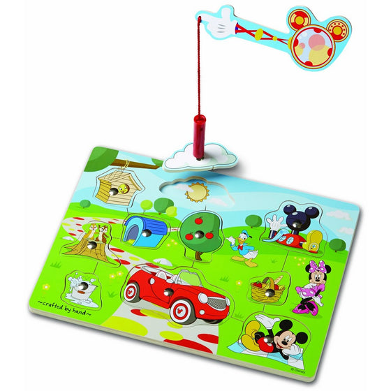 Melissa & Doug Disney Mickey Mouse Hide and Seek Wooden Magnetic Game