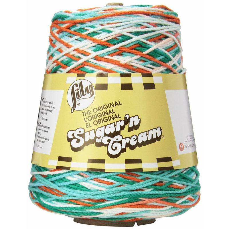 Lily 10300202013 Sugar 'N Cream Yarn, 14 Ounce Cone, Ahoy Ombre