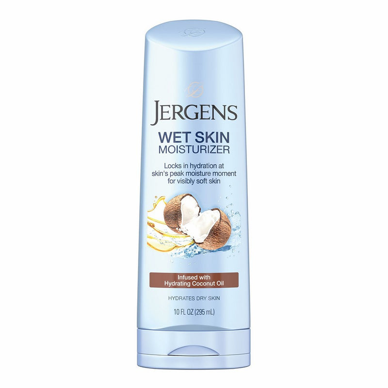 Jergens Wet Skin Body Moisturizer with Refreshing Coconut Oil, 10 Ounces (Packaging May Vary)