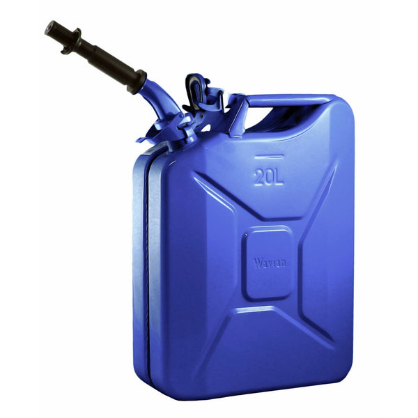 Wavian USA JC0020BLVS Authentic NATO Jerry Fuel Can and Spout System Blue (20 Litre)