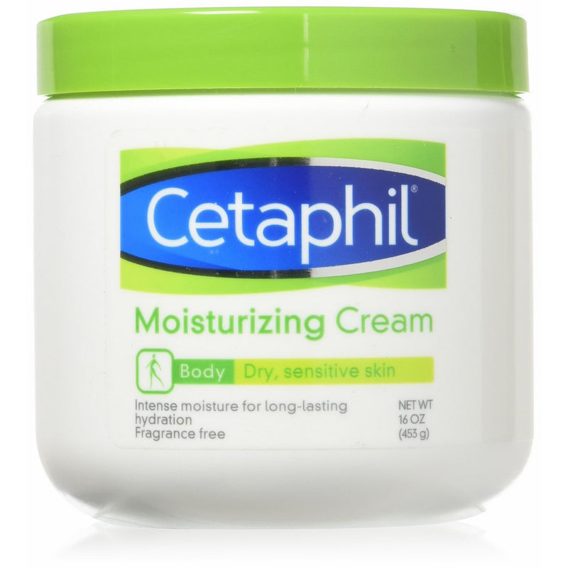 Cetaphil Moisturizing Cream for Dry/Sensitive Skin, Fragrance Free 16 oz (Pack of 2)