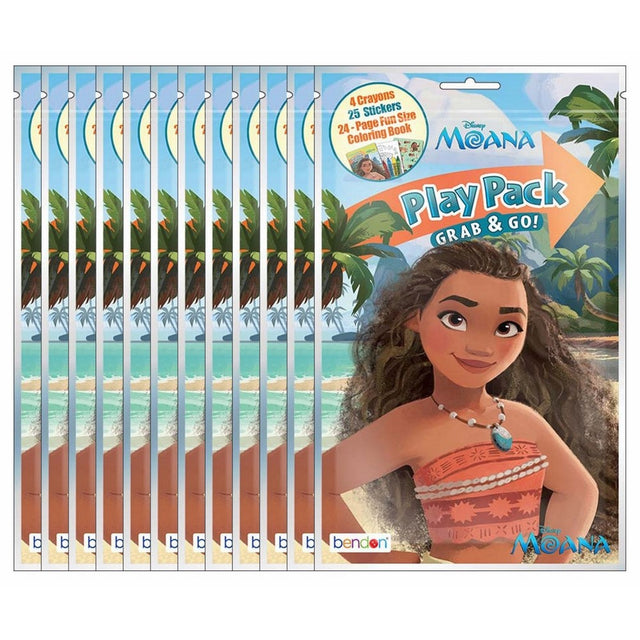 Disney Moana Grab and Go Play Packs (Pack of 12)