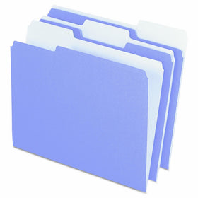 Pendaflex 15213LAV Colored File Folders, 1/3 Cut Top Tab, Letter, Lavender/Light Lavender (Box of 100)