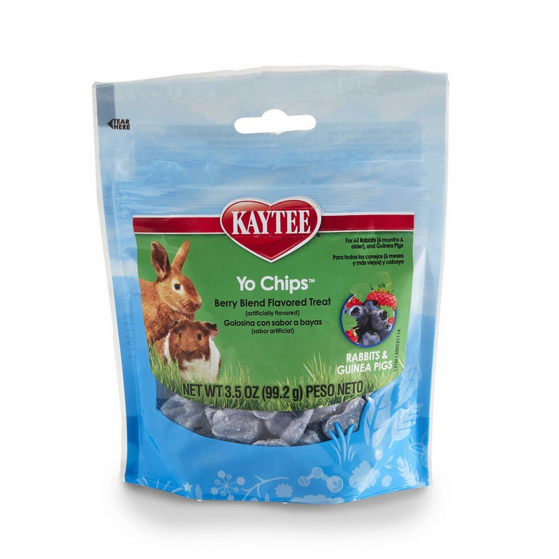 Kaytee Mixed Berry Flavor Yogurt Chips for Rabbit and Guinea Pig, 3.5-oz bag