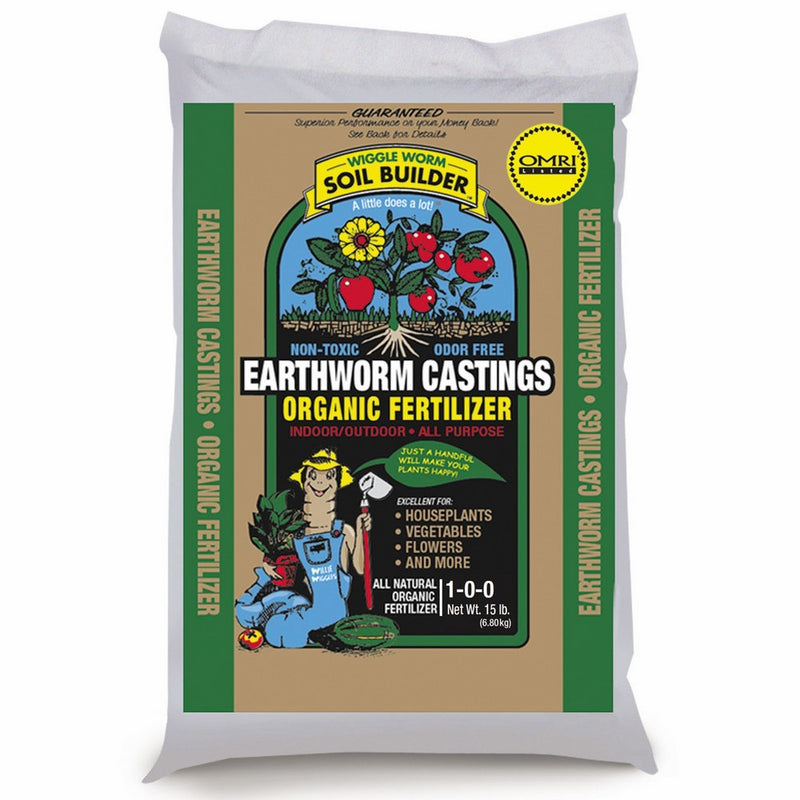 Unco Industries WWSB15LB Wiggle Worm Soil Builder Earthworm Castings Organic Fertilizer, 15-Pound