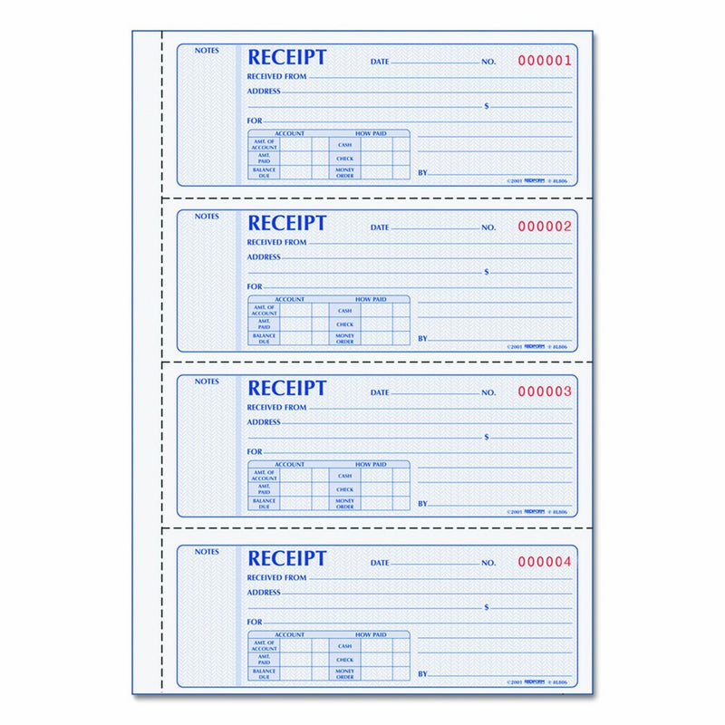 Rediform Prestige Duplicate Carbonless Softcover Money Receipt Books (8L806)