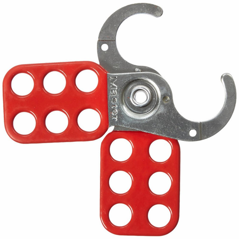 Master Lock Lockout Hasp, Vinyl Coated Steel Hasp, 1 in. Jaw Clearance, 420