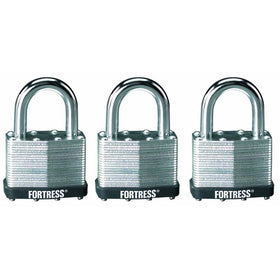 Fortress 1805TRI 3 Count Laminated Steel Padlock, 2"
