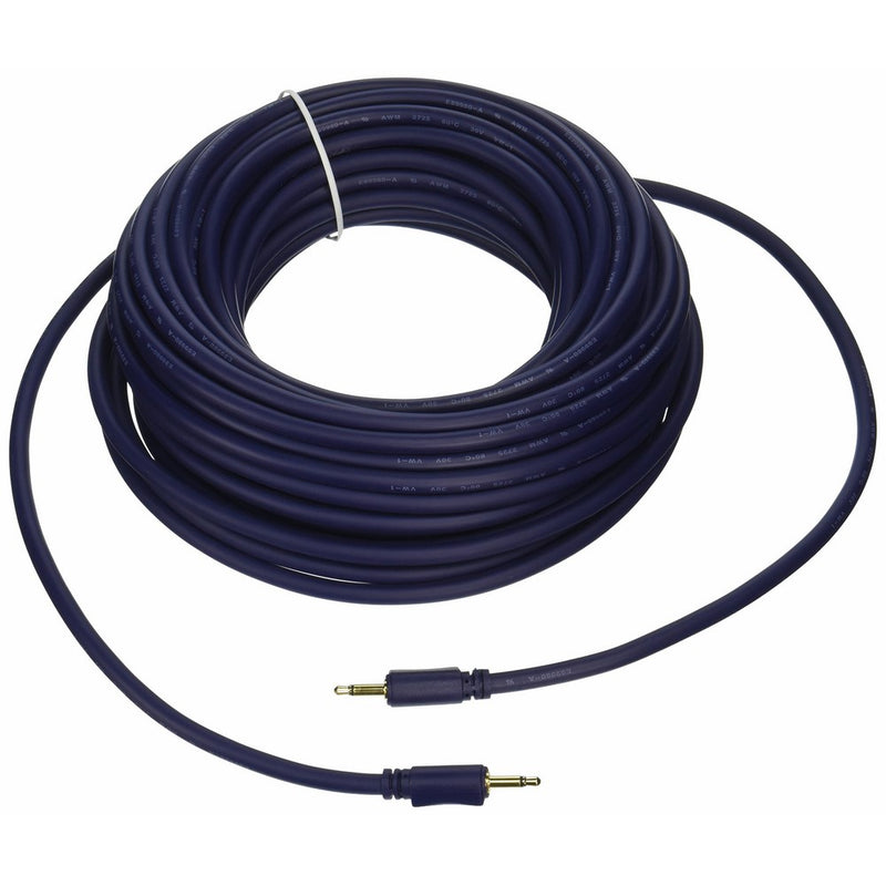 C2G 40623 Velocity 3.5mm M/M Mono Audio Cable, Blue (50 Feet, 15.24 Meters)