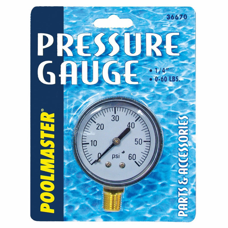 Poolmaster 36670Pressure Gauge - 1/4" Bottom-Mount Thread
