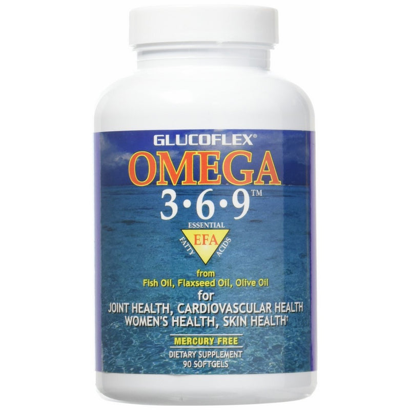 Glucoflex Omega 3-6-9, Omegas from EPA/DHA Fish Oil for Joint Health, 20 servings