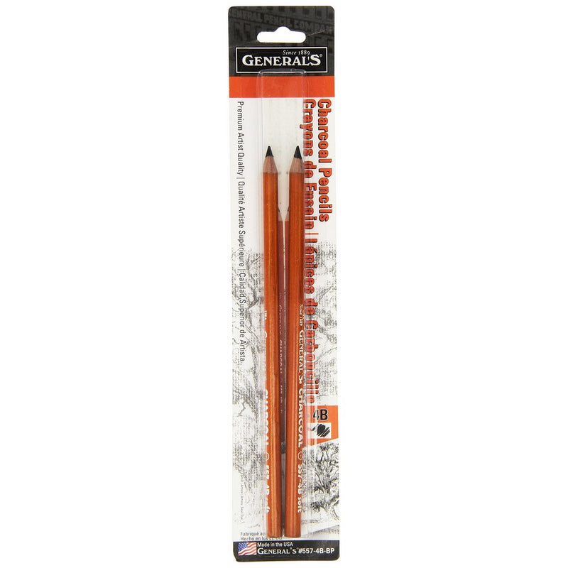 Charcoal Pencils 2/Pkg-4B