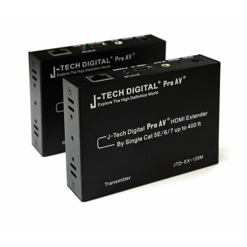 J-tech Digital Hdmi Extender Over Tcp/ip Ethernet/over Single Cat5e/cat6 Cable 1080p with Ir - Up to 400 Ft