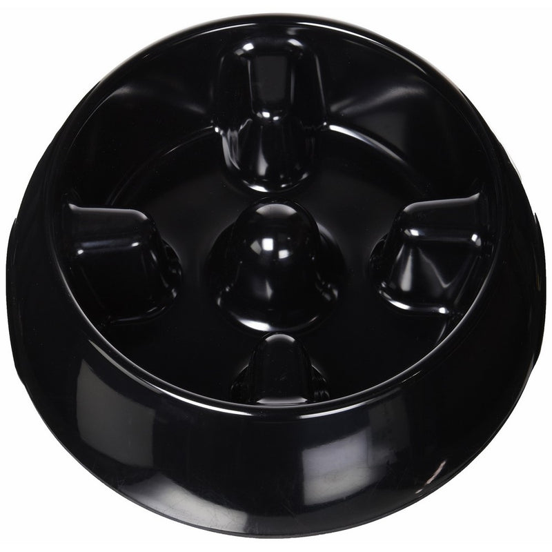Dogit Go Slow Anti-Gulping Dog Bowl, Black, Large