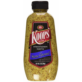 Koops Mustard, Stone Ground, 12-Ounce (Pack of 6)