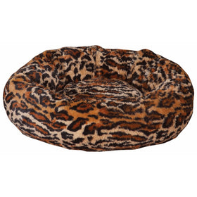 Slumber Pet Cozy Kitty Beds-Cozy and Comfortable Polyester Beds for Cats, Cheetah
