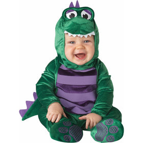 InCharacter Costumes Baby's Dinky Dino Dinosaur Costume, Green/Purple, Small