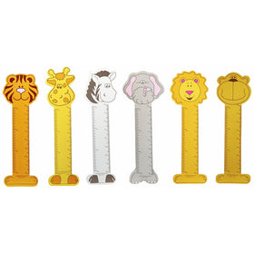 Fun Express Vinyl Zoo Animal Ruler Bookmarks Toy
